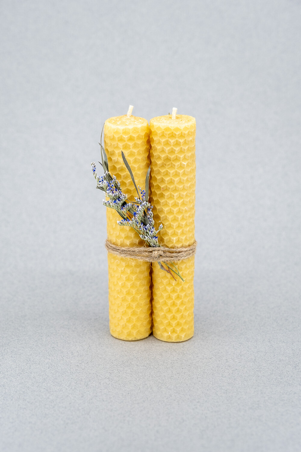 Tall Rolled Beeswax Candle Set — Bee Hill Farm